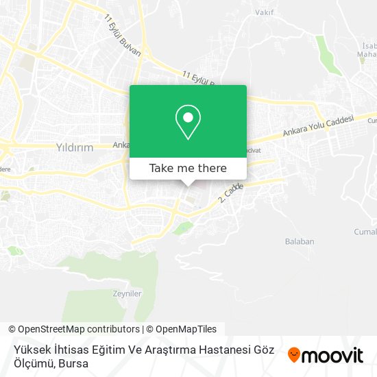 Yüksek İhtisas Eğitim Ve Araştırma Hastanesi Göz Ölçümü map