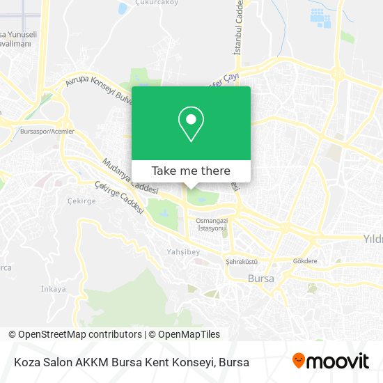 Koza Salon AKKM Bursa Kent Konseyi map