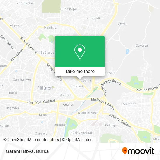 Garanti Bbva map