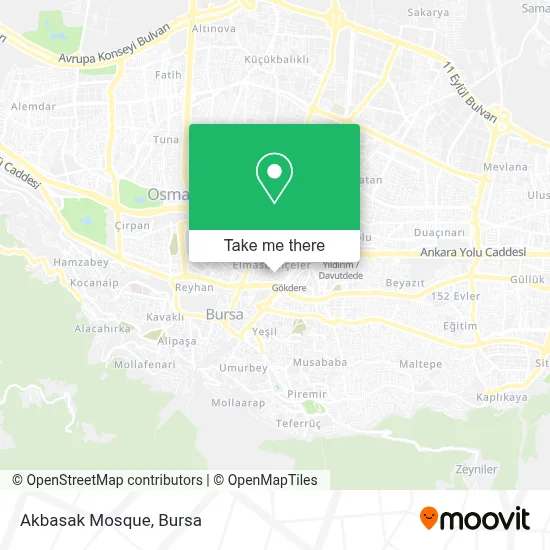 Akbasak Mosque map