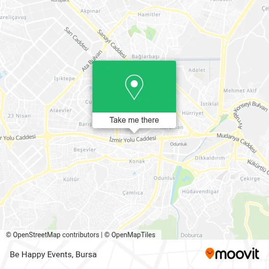 Be Happy Events map