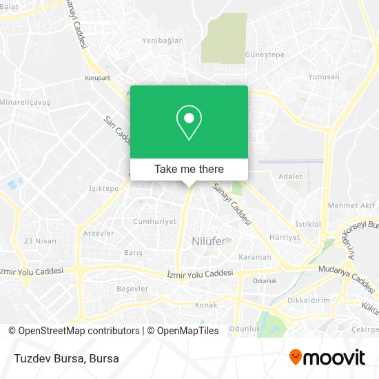 Tuzdev Bursa map