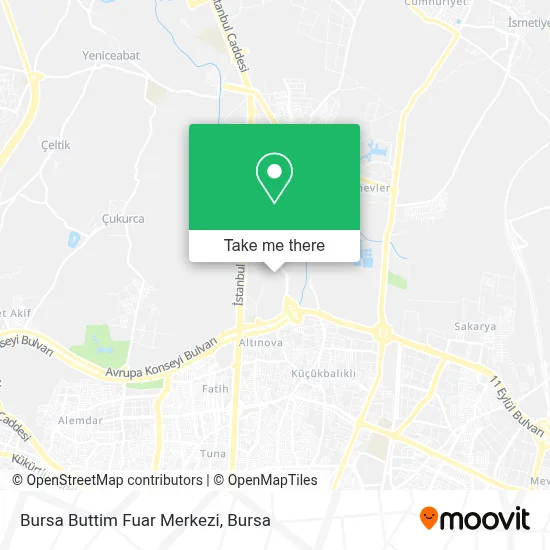 Bursa Buttim Fuar Merkezi map