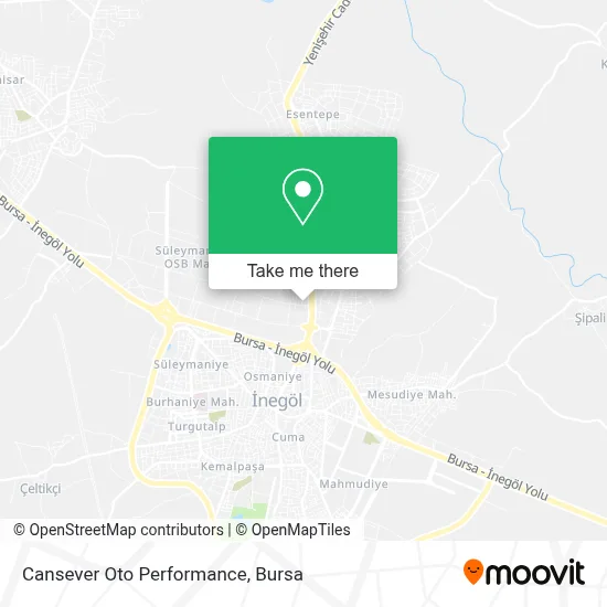 Cansever Oto Performance map