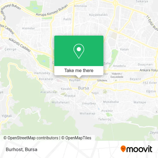 Burhost map