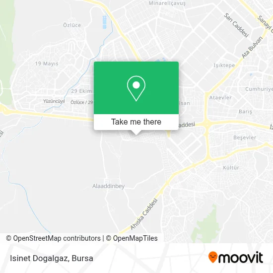 Isinet Dogalgaz map