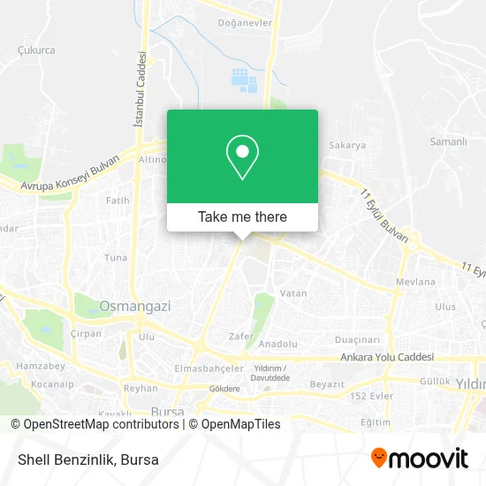 Shell Benzinlik map