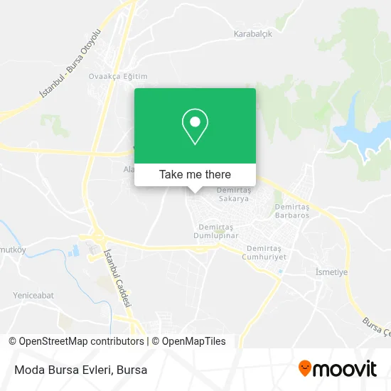 Moda Bursa Evleri map