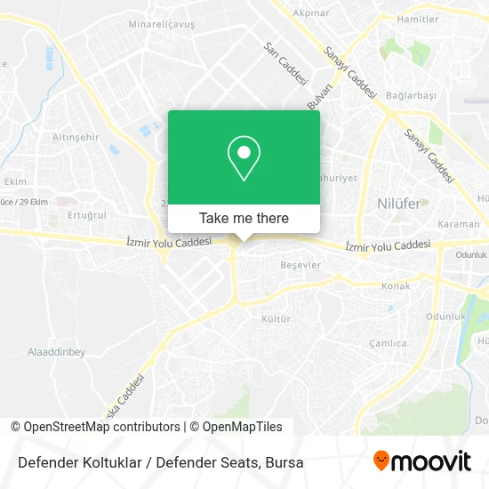 Defender Koltuklar / Defender Seats map
