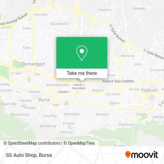 SS Auto Shop map