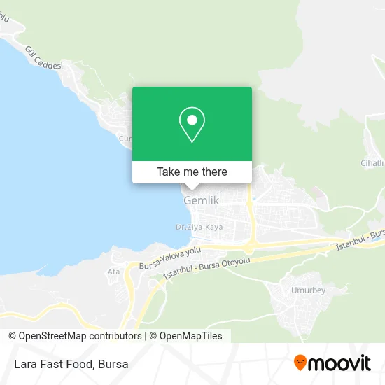 Lara Fast Food map