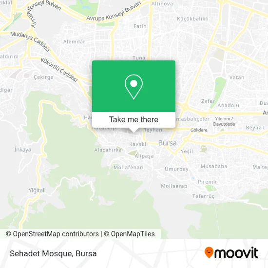 Sehadet Mosque map