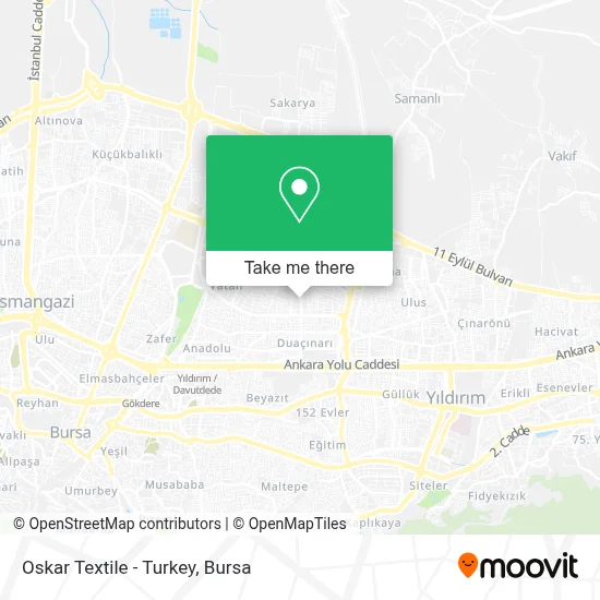 Oskar Textile - Turkey map