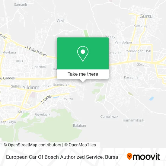European Car Of Bosch Authorized Service map