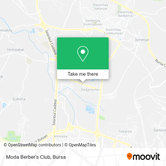 Moda Berber's Club map