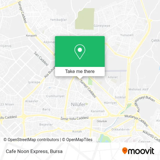 Cafe Noon Express map