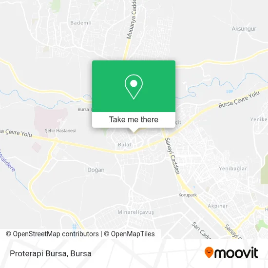 Proterapi Bursa map
