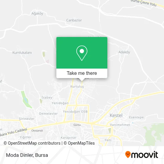 Moda Dinler map