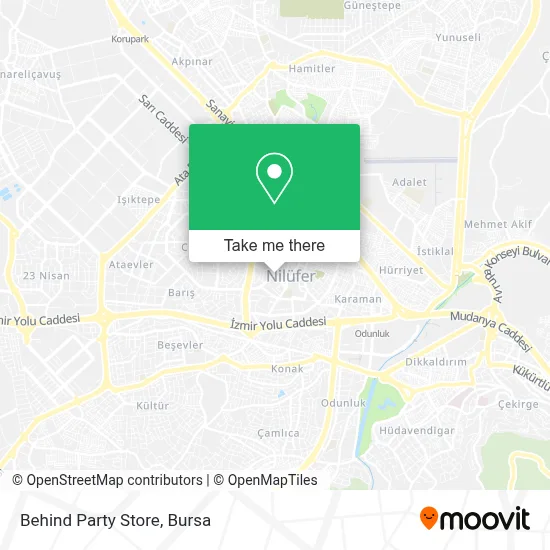 Behind Party Store map