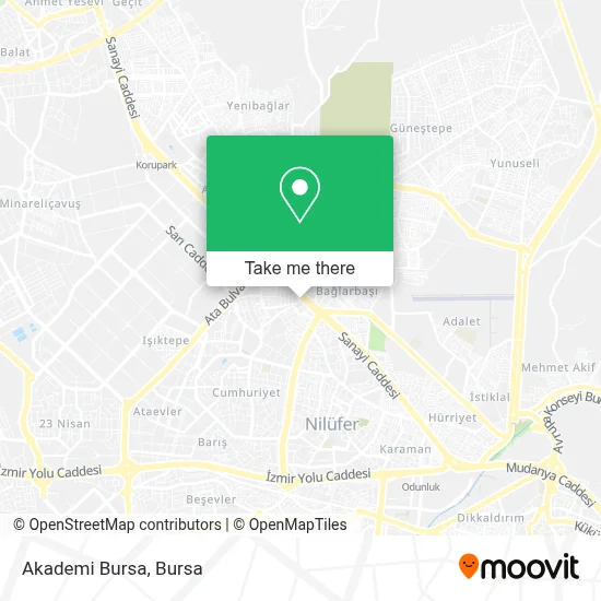 Akademi Bursa map