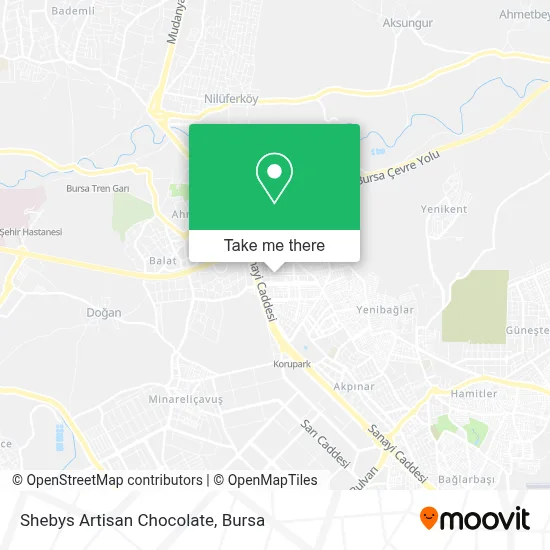 Shebys Artisan Chocolate map