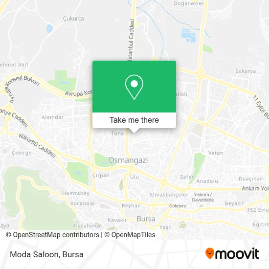 Moda Saloon map