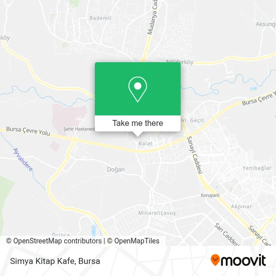 Simya Kitap Kafe map