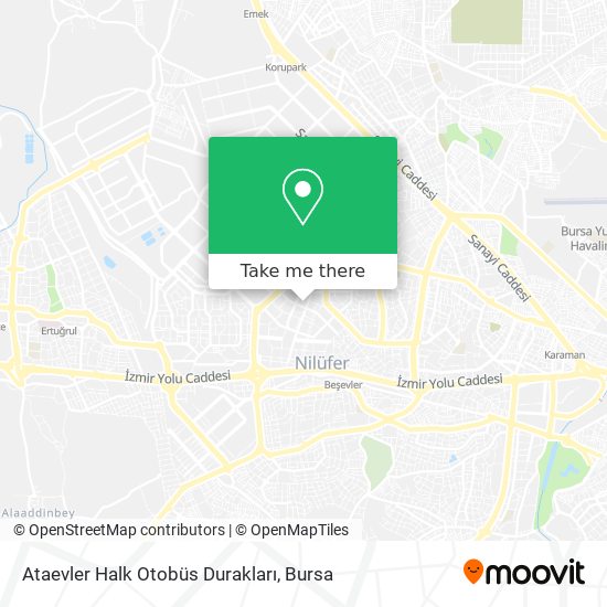 Ataevler Halk Otobüs Durakları map