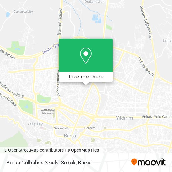 Bursa Gülbahce 3.selvi Sokak map