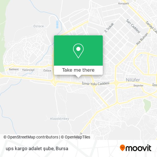 ups kargo adalet şube map