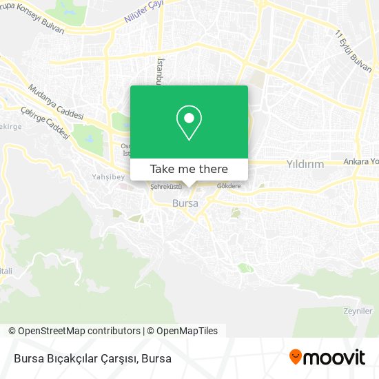 Bursa Bıçakçılar Çarşısı map