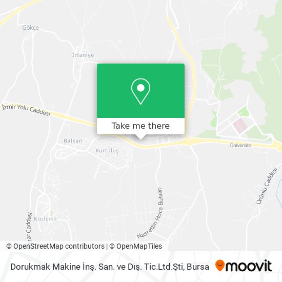 Dorukmak Makine İnş. San. ve Dış. Tic.Ltd.Şti map