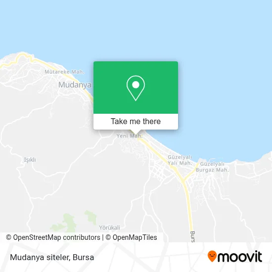 Mudanya siteler map