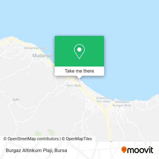 Burgaz Altinkum Plaji map
