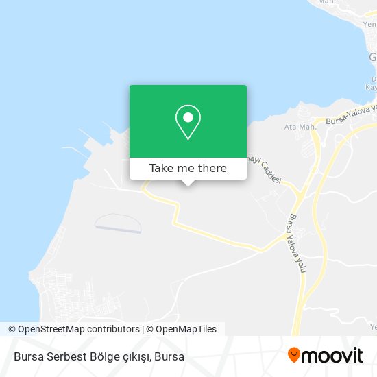 Bursa Serbest Bölge çıkışı map