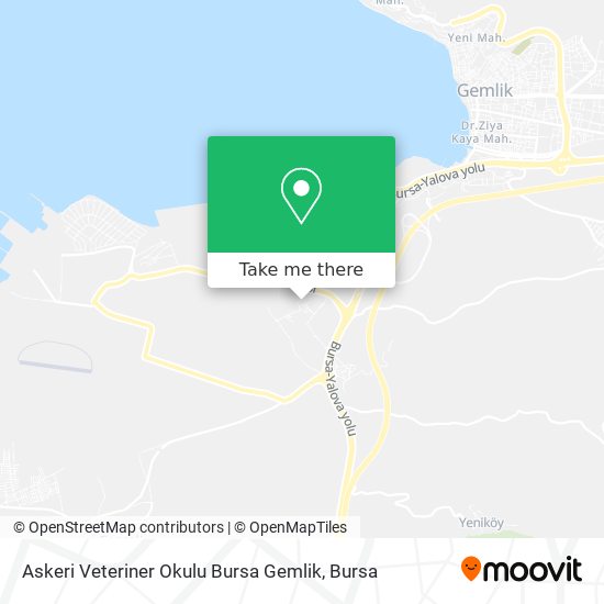 Askeri Veteriner Okulu Bursa Gemlik map