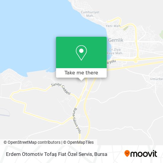 Erdem Otomotiv Tofaş Fiat Özel Servis map
