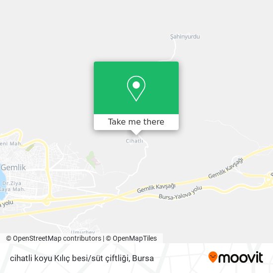 cihatli koyu Kılıç besi / süt çiftliği map