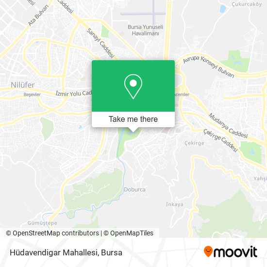 Hüdavendigar Mahallesi map