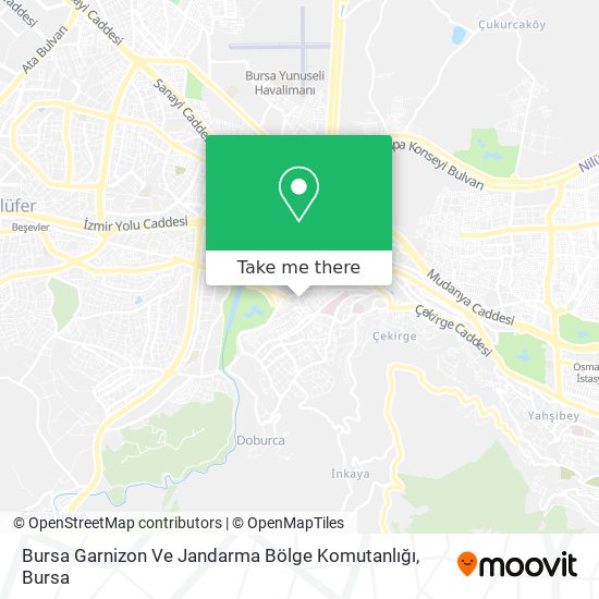 Bursa Garnizon Ve Jandarma Bölge Komutanlığı map