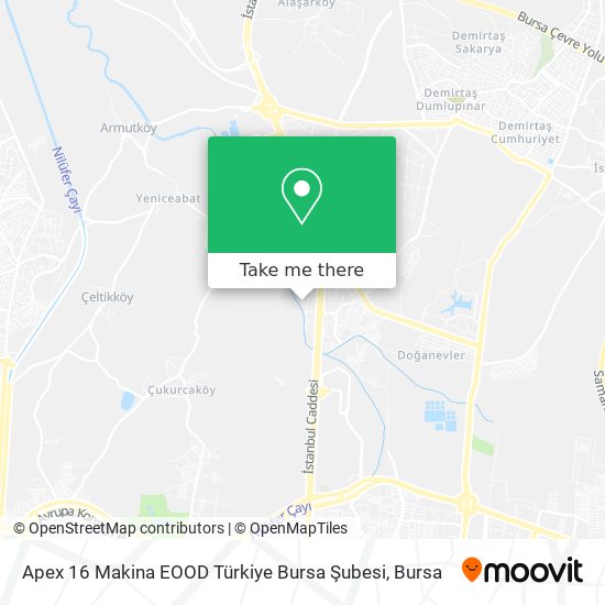 Apex 16 Makina EOOD Türkiye Bursa Şubesi map