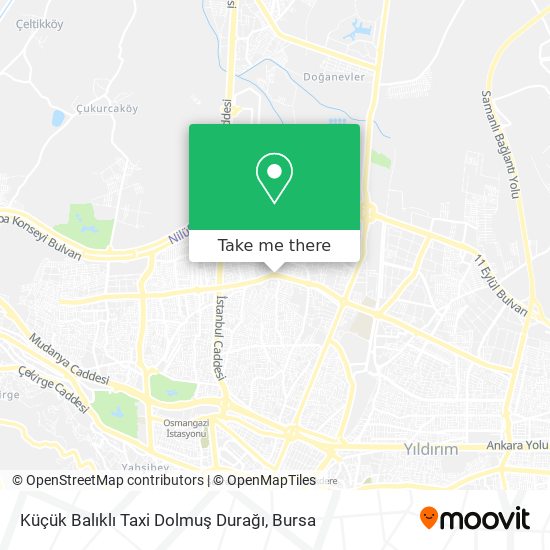 Küçük Balıklı Taxi Dolmuş Durağı map