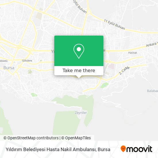 Yıldırım Belediyesi Hasta Nakil Ambulansı map