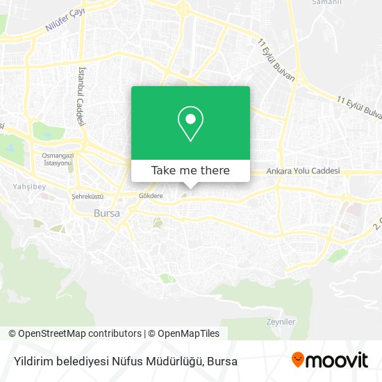 Yildirim belediyesi Nüfus Müdürlüğü map