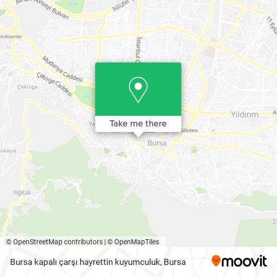 Bursa kapalı çarşı hayrettin kuyumculuk map