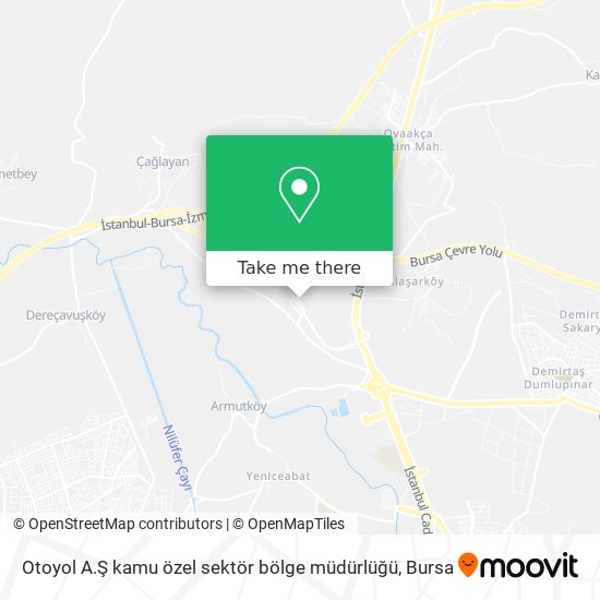 Otoyol A.Ş kamu özel sektör bölge müdürlüğü map