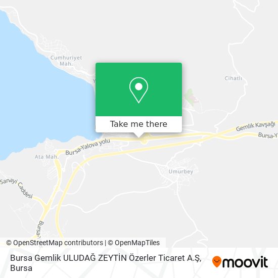 Bursa Gemlik ULUDAĞ ZEYTİN Özerler Ticaret A.Ş map