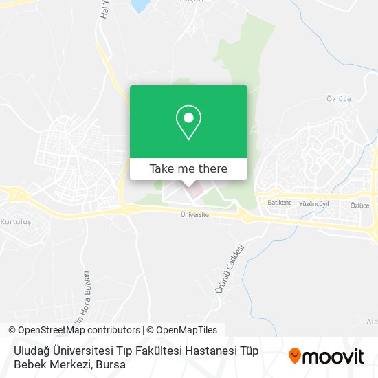Uludağ Üniversitesi Tıp Fakültesi Hastanesi Tüp Bebek Merkezi map