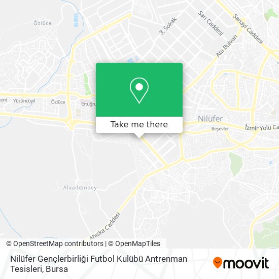 Nilüfer Gençlerbirliği Futbol Kulübü Antrenman Tesisleri map