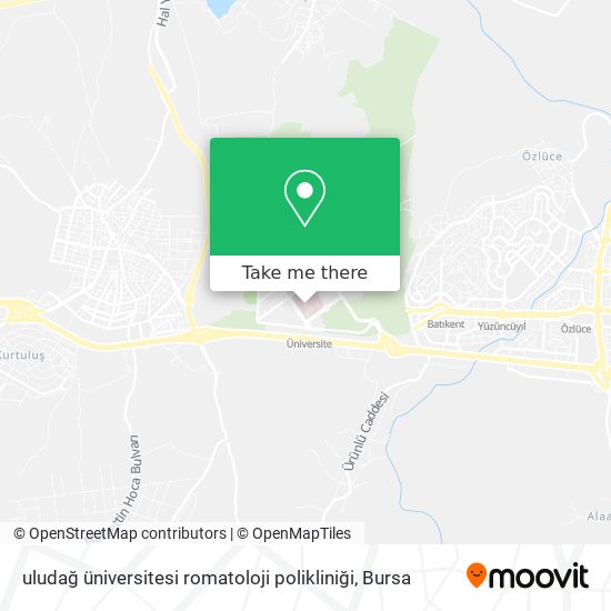 uludağ üniversitesi romatoloji polikliniği map